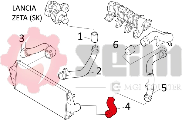 2401367 Metzger Manguera del intercooler