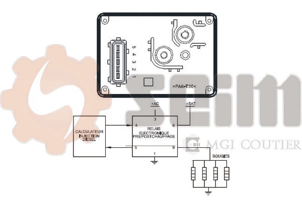 Relé de precalentamiento Citroen Xsara 
