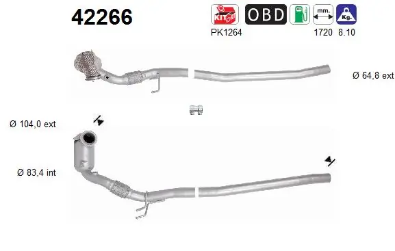 Catalizador de gasolina y diésel Volkswagen Passat  (2015-2026)