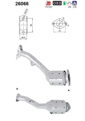 Catalizador de gasolina y diésel Mitsubishi ASX  (2010-2026)