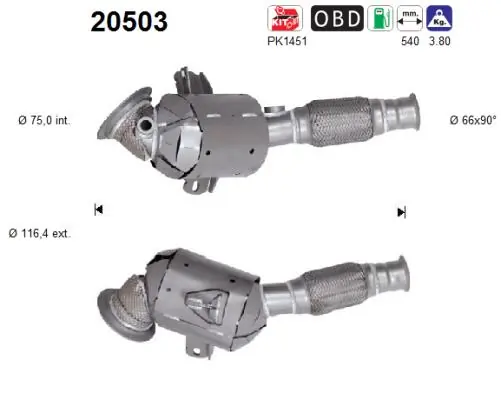 Catalizador de gasolina y diésel Ford Puma  (2019-2026)