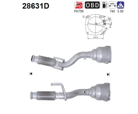 CI6068T EEC Catalizador de gasolina y diésel