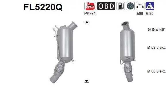 Comprar Filtro de partículas diésel BMW 5  F10 a bajo precio