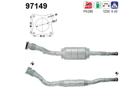 Catalizador para Volvo V70 LV