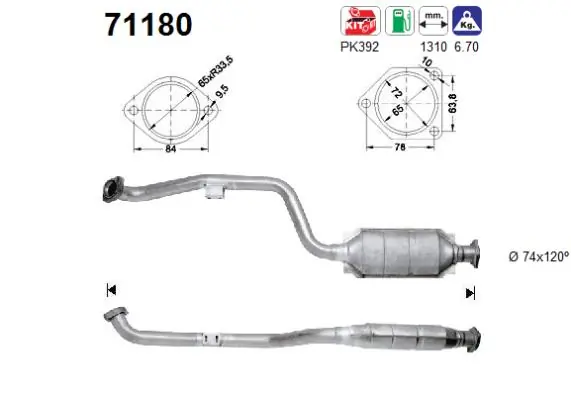 Comprar Silenciador, parte delantera CLK  C208