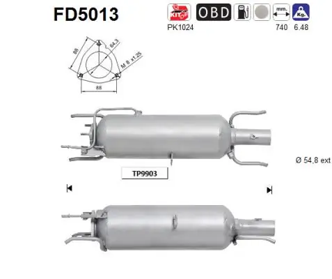 Filtro hollín Opel Vectra  desde 409,64 €