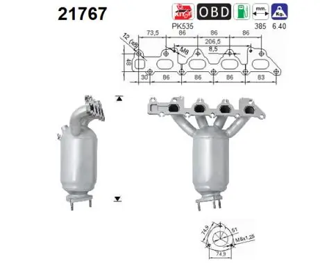 Convertidor catalítico para Opel Vectra  (31)