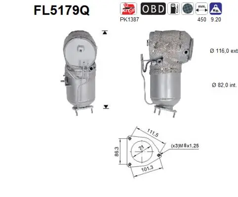 36002977 Volvo Catalizador de gasolina y diésel