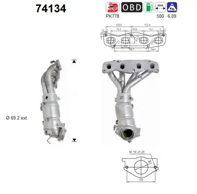 Sistema de escape del motor Nissan Primera  (P12)