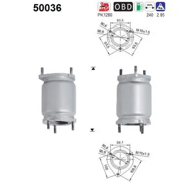 Catalizador para Chevrolet Spark (Matiz) M300