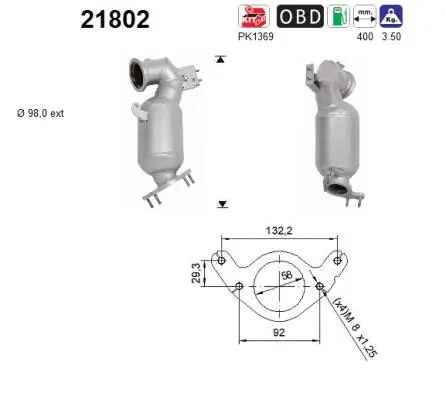Catalizador para Opel Astra 