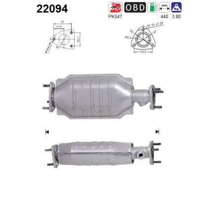 Convertidor catalítico EEC HA6025T