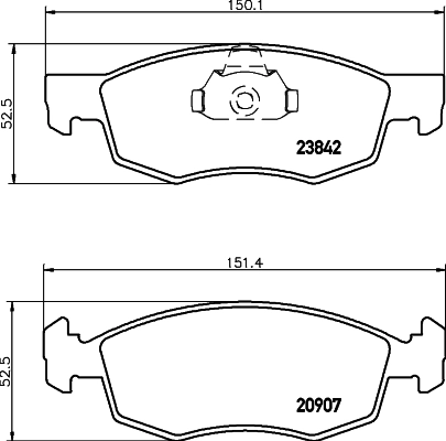 Pastillas de freno delanteras para Fiat Palio (178BX)