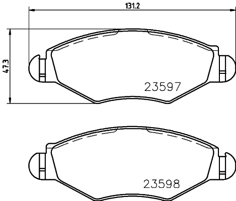 Pastillas delanteras para Peugeot 206 SW 2E, K