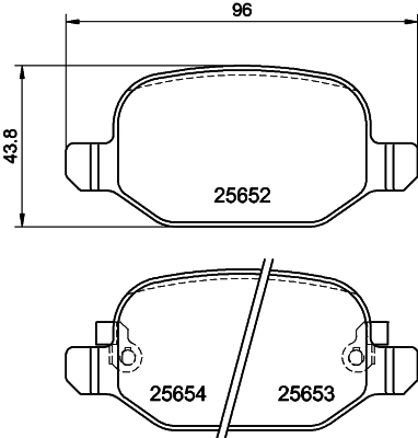 1623064080 Peugeot/Citroen Pastillas freno traseras