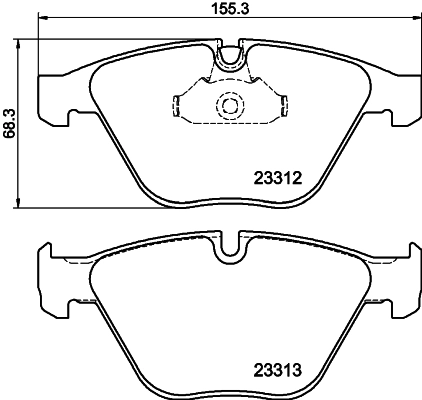 Pastillas delanteras para BMW 7  E65, E66, E67