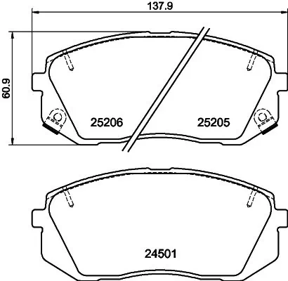 Pastillas delanteras para Hyundai Tucson II TM