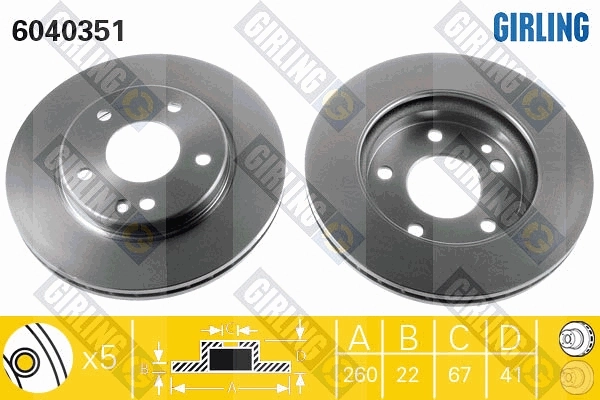 Comprar Freno de disco delantero A  W168