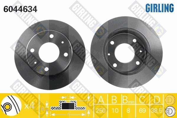 Frenos traseros Mitsubishi Colt VII hatchback comprar en España