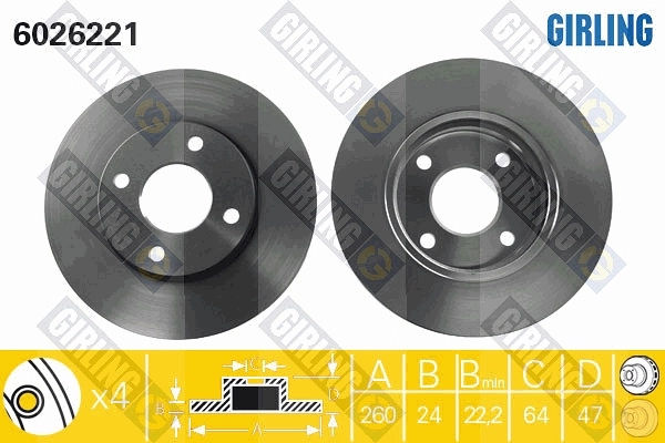 Disco de freno delantero Ford Mondeo II hatchback comprar en España