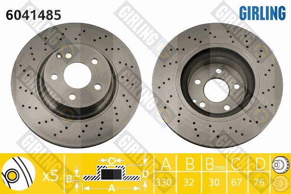 Disco de freno para Mercedes S W220
