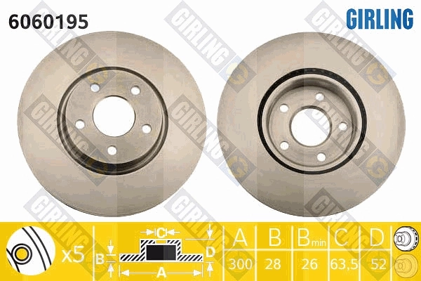 Disco de freno delantero S80 II sedán (2006-2016) original desde 68,68 €