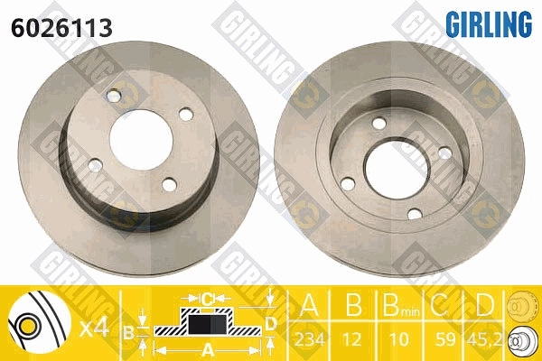 Disco de freno Nissan Micra  (K11)