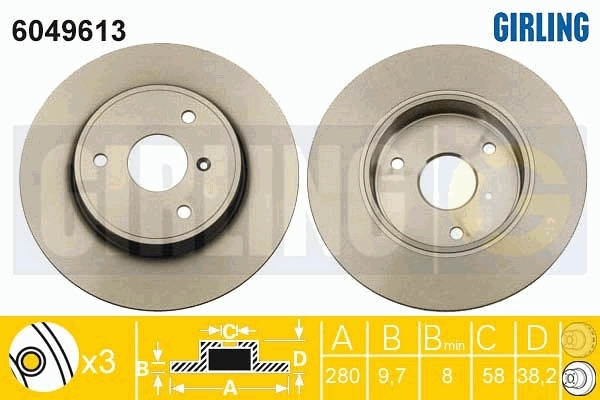 Disco de freno delantero para Smart FORTWO  (450)