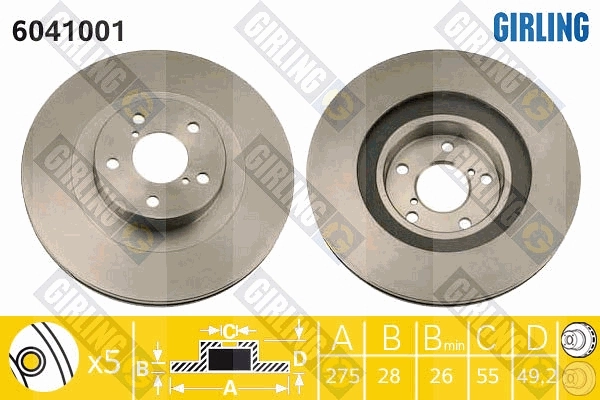Comprar Freno de disco delantero Celica  T16