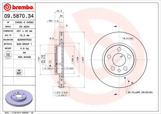 Comprar 230402 VAG Freno de disco delantero