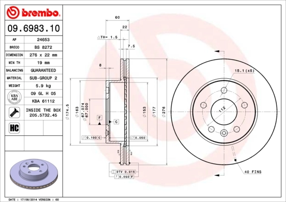 Discos para Mercedes Vito I 638