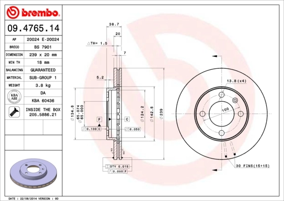 Frenos delanteros Audi 80 B3 sedán (89, 89Q, 8A) (1986 - 1991) precio, desde 23,35 EUR