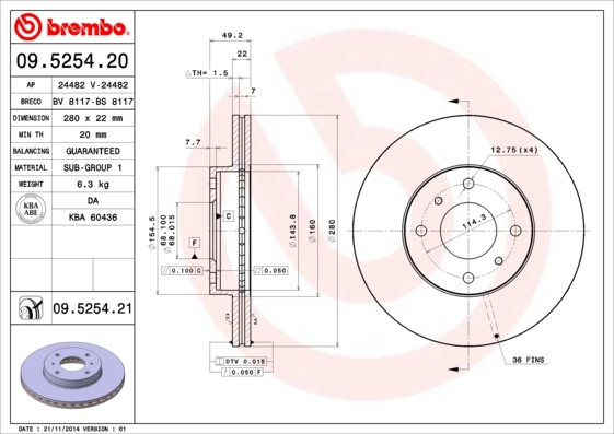 Comprar 402062F500 Renault (RVI) Freno de disco delantero