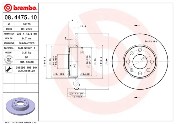 Comprar 230080 VAG Freno de disco delantero