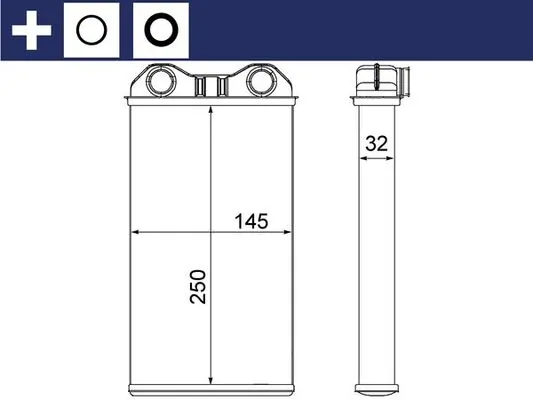 AH14000S Mahle Original Radiador interior