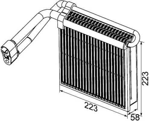 AE98000P Mahle Original Evaporador, aire acondicionado
