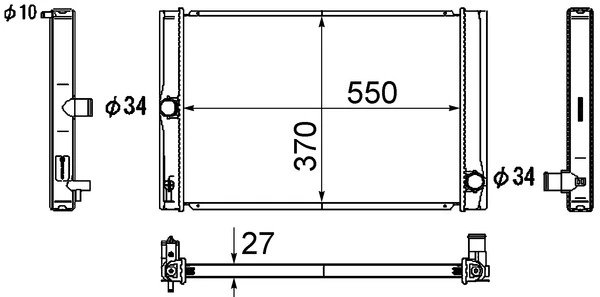 Radiador de água para Toyota Corolla  (E18)