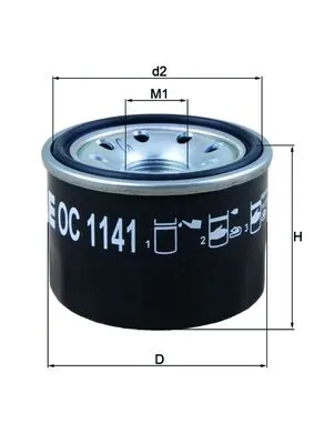 OC1141 Mahle Original Filtro aceite