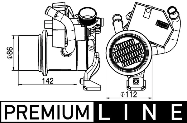CE5000P Mahle Original Enfriador de recirculación de gases de escape EGR