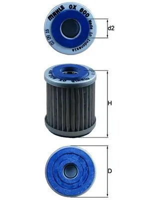 OX800 Mahle Original Filtro aceite
