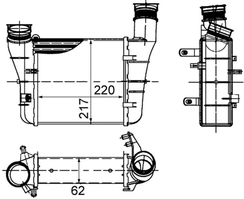 Enfriador de aire de admisión para Audi A4  (8ED)