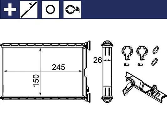 AH242000S Mahle Original Radiador interior