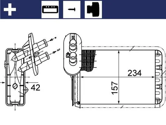 AH164000S Mahle Original Radiador interior