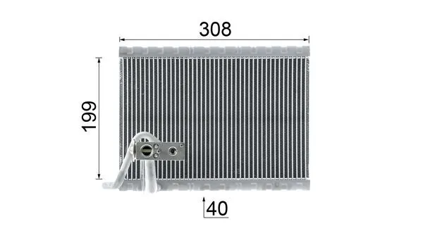 AE124000P Mahle Original Evaporador, aire acondicionado
