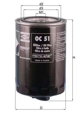 OC51OF Mahle Original Filtro aceite