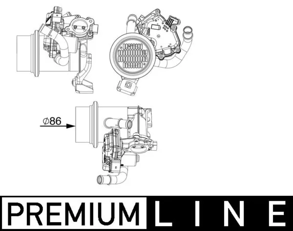 CE18000P Mahle Original Enfriador de recirculación de gases de escape EGR