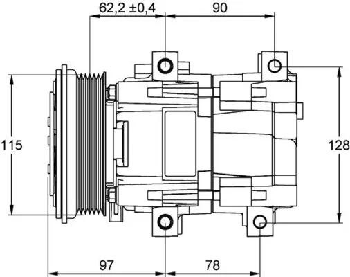  Compresor de aire acondicionado Ford Maverick 2