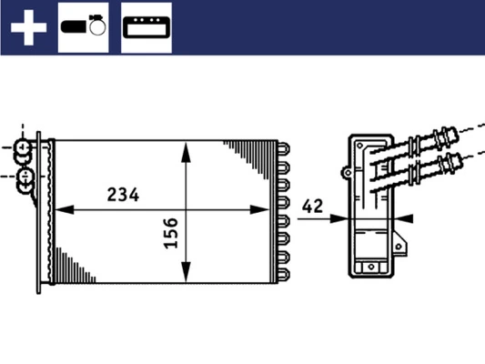 AH72000S Mahle Original Radiador interior
