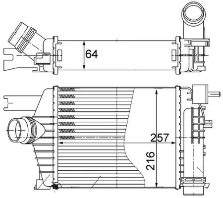 Radiador de aire, intercooler Renault DUSTER I (HS)