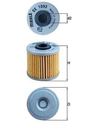 OX1093 Mahle Original Filtro aceite